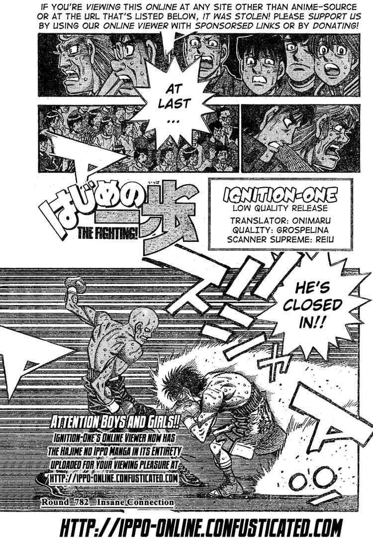 Hajime no Ippo: Fighting Spirit, Chapter 782 image 01